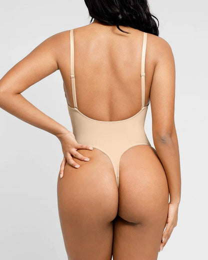 Cellaura Backless U Plunge Thong Bodysuit